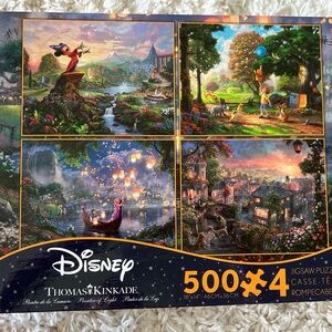 EUC DISNEY PUZZLE SET OF 4